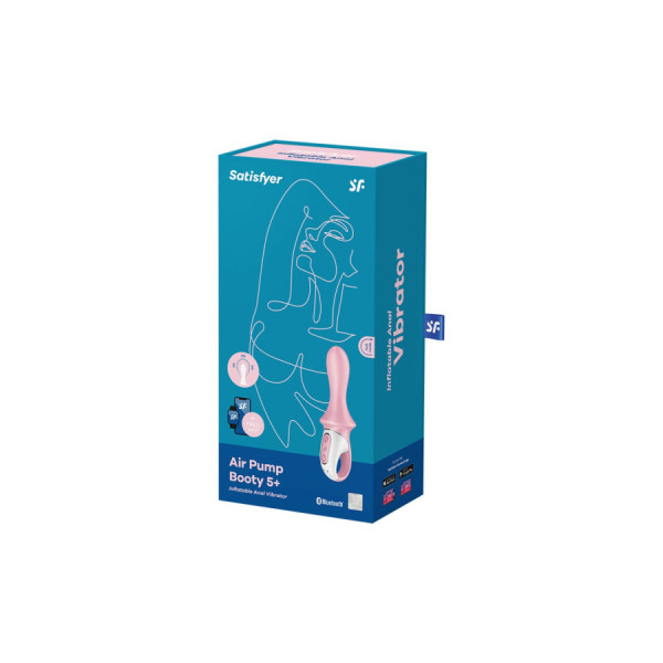 Vibromasseur anal gonflant connecté rose USB Air Pump Booty 5+ Satisfyer 